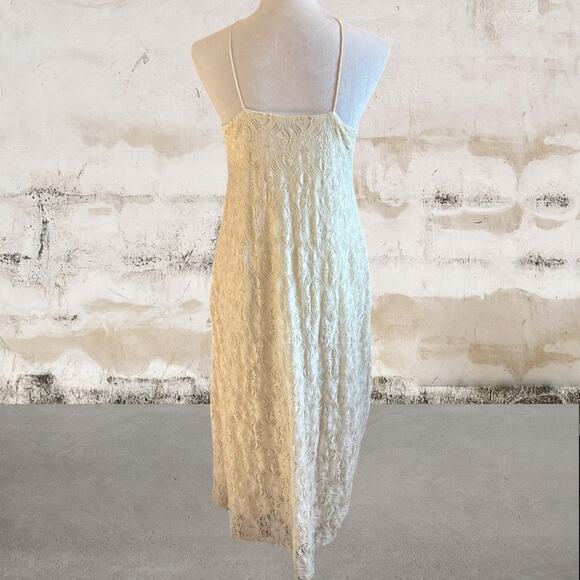 NSR Napean Sea Rd Cream Knot Front Lace Midi Dress Size XL NWOT - Picture 4 of 6